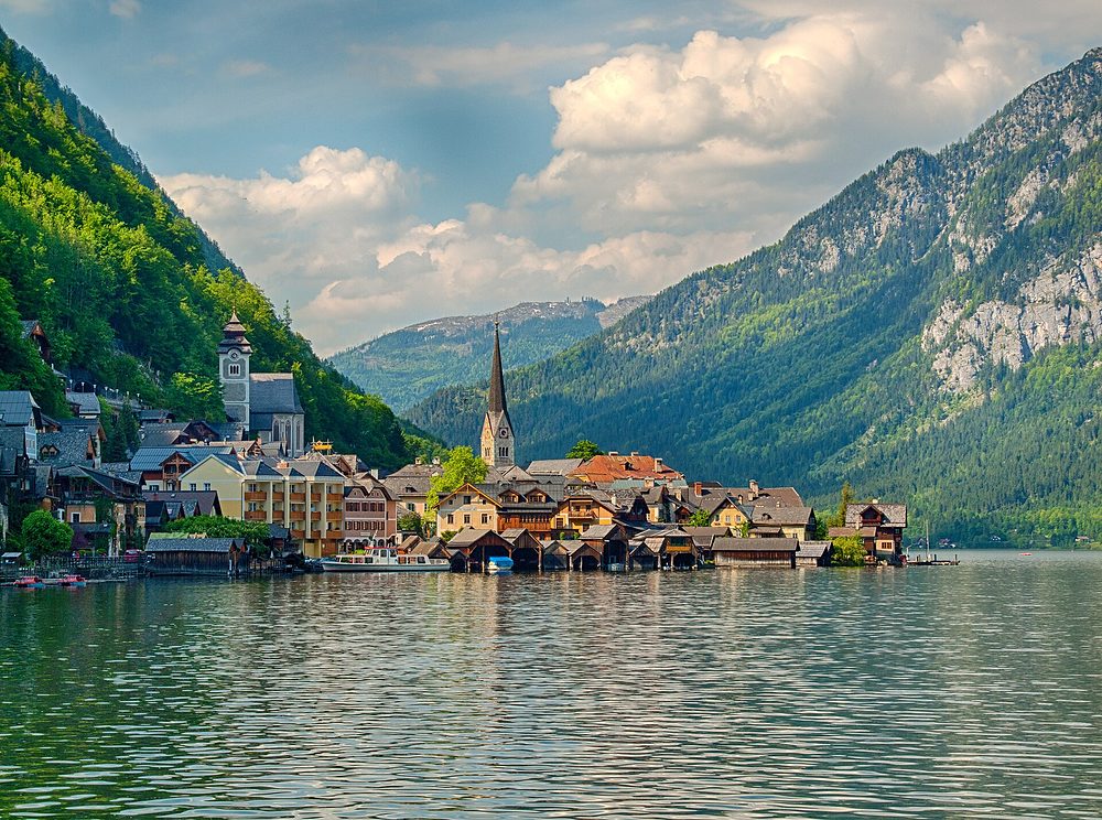 Hallstatt am See in Österreich