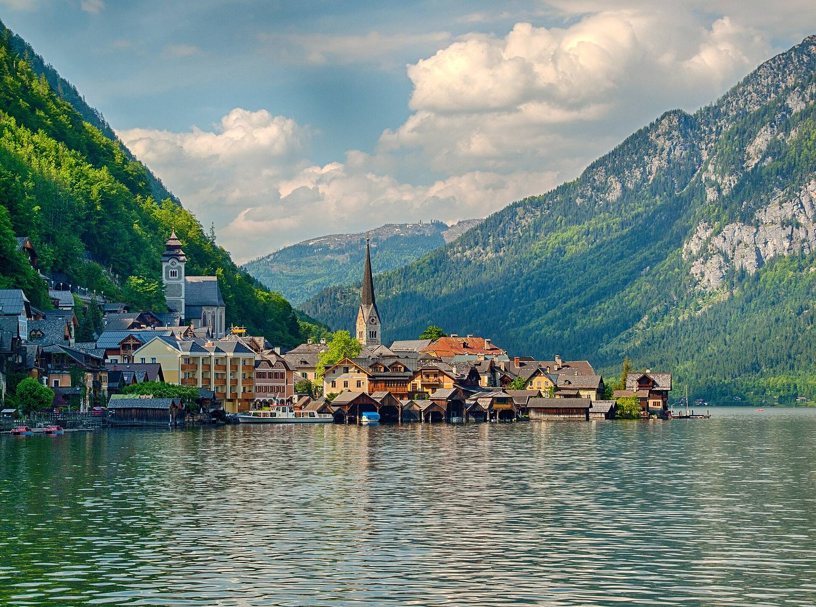 Hallstatt am See in Österreich