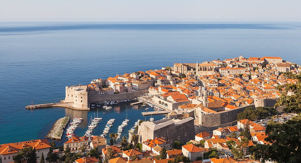 Die Altstadt von Dubrovnik am Meer